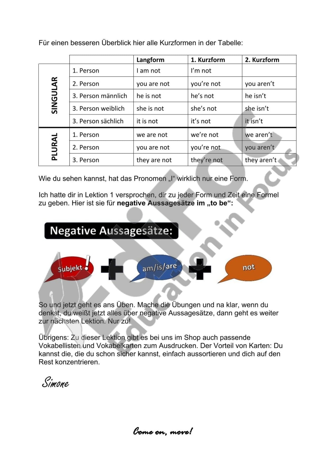 Englisch – Grammatik: Das Verb „to be“ – Lektionen, Formeln & Tabellen zu allen Zeiten bei „to be“ (mit Lösungen)