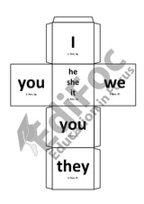 Englisch – Tenses-Würfelspiel: Present Simple, Present Continuous, Past Simple & Present Perfect (Beginner)
