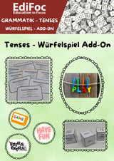 Englisch – Tenses-Würfelspiel Add-On: Future-Zeiten, Perfect Continuous, Active & Passive (Intermediate/Advanced)