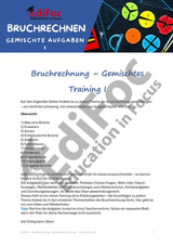 Bruchrechnung – Gemischtes Training I: Arbeitsblätter für Klasse 6 (mit Lösungen)
