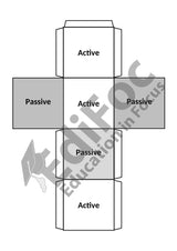 Englisch – Tenses-Würfelspiel Add-On: Future-Zeiten, Perfect Continuous, Active & Passive (Intermediate/Advanced)