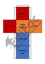 Englisch – Tenses-Würfelspiel: Present Simple, Present Continuous, Past Simple & Present Perfect (Beginner)