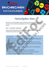 Bruchrechnung – Textaufgaben: Arbeitsblätter für Klasse 6 (mit Lösungen)