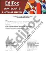 Englisch – Wortschatz: Shapes and Colours – Arbeitsblätter für Klasse 1–4 (mit Lösungen)