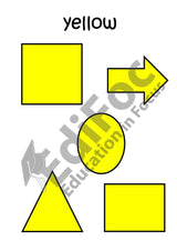 Englisch – Wortschatz: Shapes and Colours – Arbeitsblätter für Klasse 1–4 (mit Lösungen)