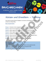 Bruchrechnung – Kürzen und Erweitern: Trainingsaufgaben für Klasse 4–6 (mit Lösungen)