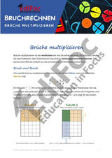 Bruchrechnung – Brüche multiplizieren: Arbeitsblätter für Klasse 6 (mit Lösungen)